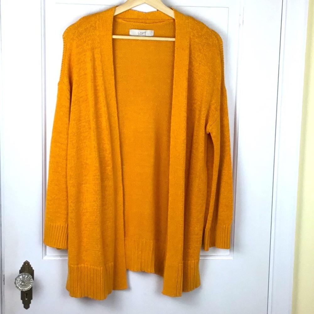 Loft Open Cardigan Sweater Marigold Laganlook